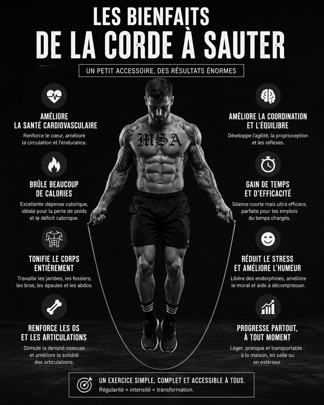 Corde à sauter fil d'acier